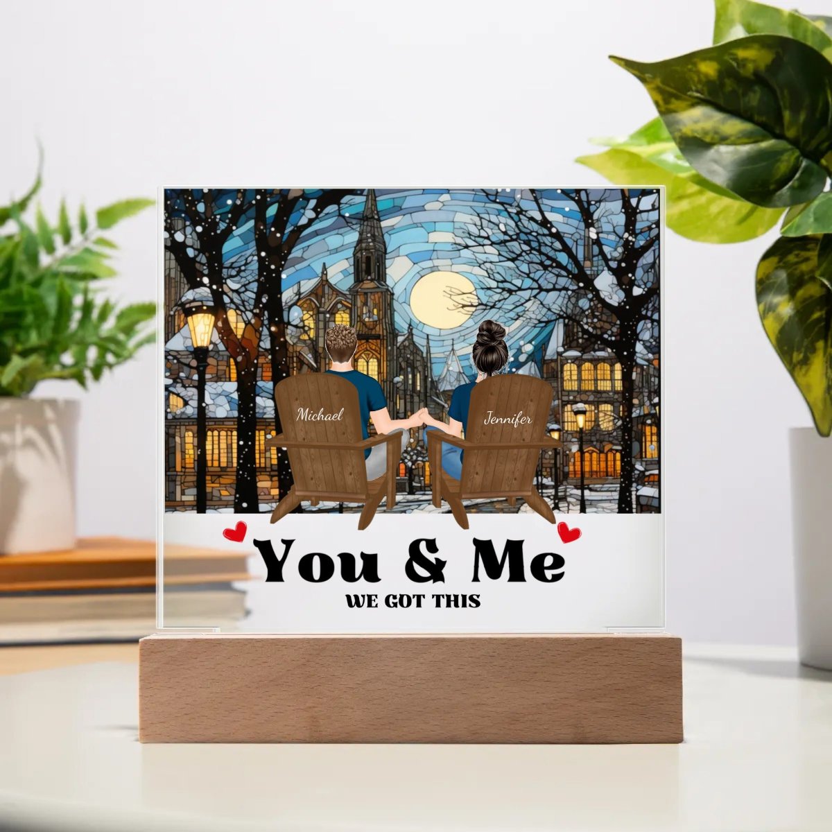 You & Me We Got This - Personalized Acrylic With LED Lighting