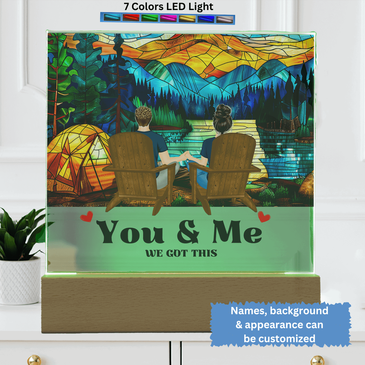 You & Me We Got This - Personalized Acrylic With LED Lighting