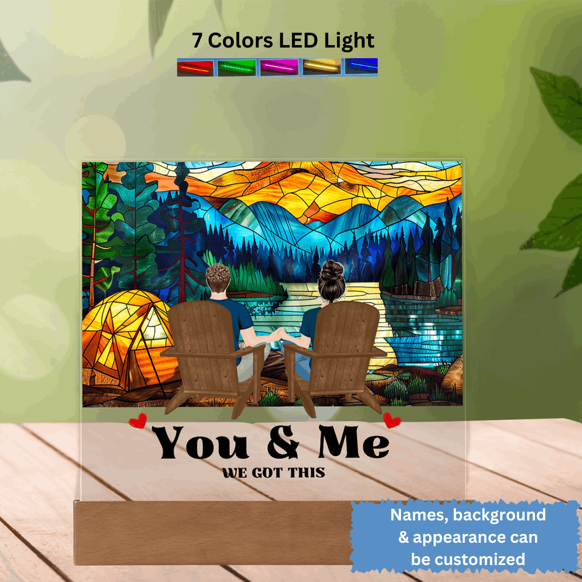 You & Me We Got This - Personalized Acrylic With LED Lighting