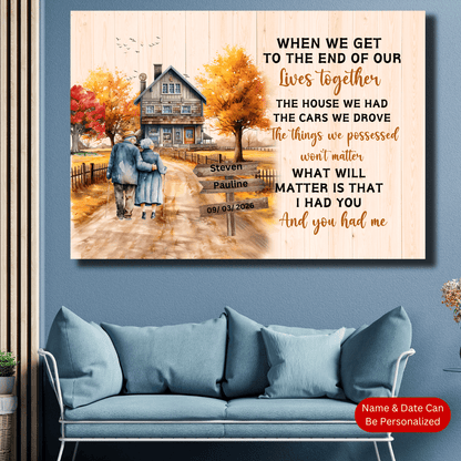 Cherished Memories Couple Personalized Canvas