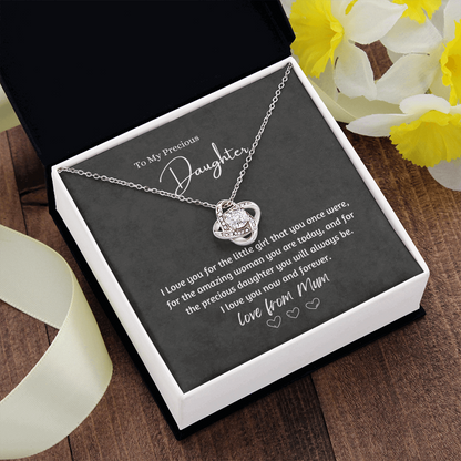 My Precious Daughter - Love Knot Necklace ShineOn Fulfillment