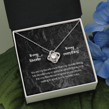 To My Favorite Love Knot Necklace ShineOn Fulfillment