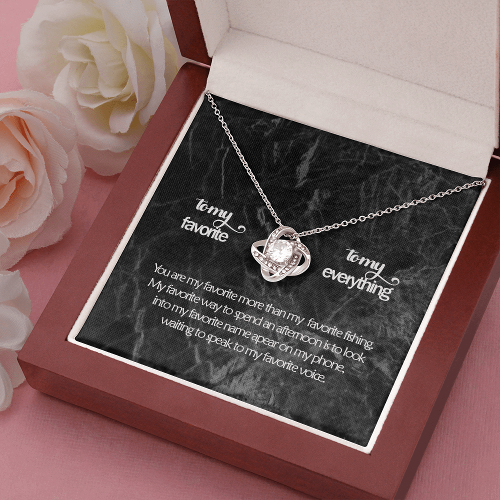 To My Favorite Love Knot Necklace ShineOn Fulfillment