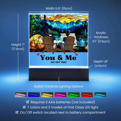 You & Me We Got This - Personalized Acrylic With LED Lighting