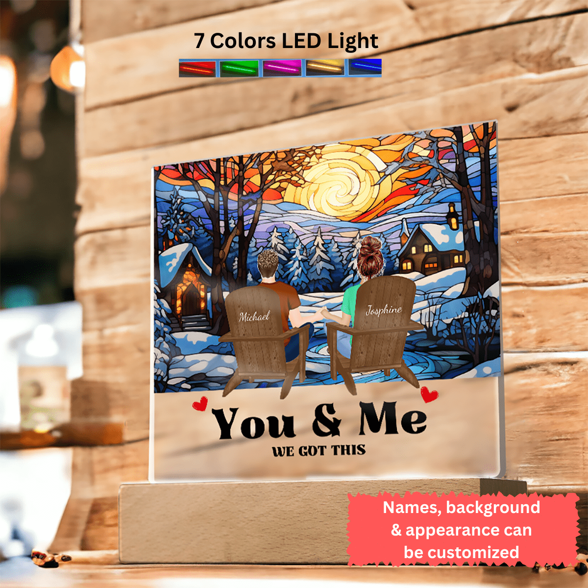 You & Me We Got This - Personalized Acrylic With LED Lighting