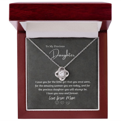My Precious Daughter - Love Knot Necklace ShineOn Fulfillment
