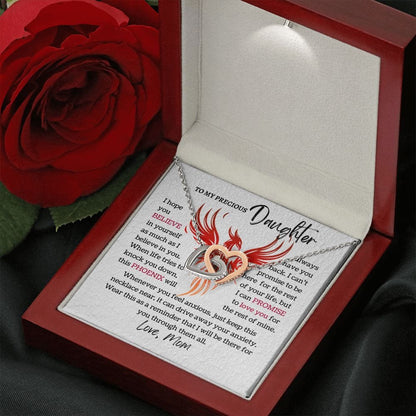 Daughter - Believe In Yourself Interlock Hearts Necklace ShineOn Fulfillment