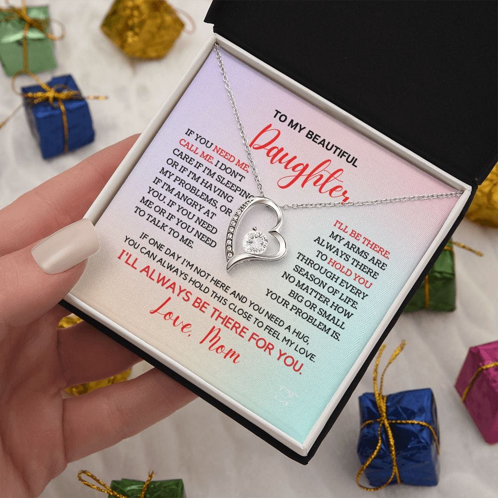 Daughter - I'll Always Be There For You Forever Love Necklace ShineOn Fulfillment